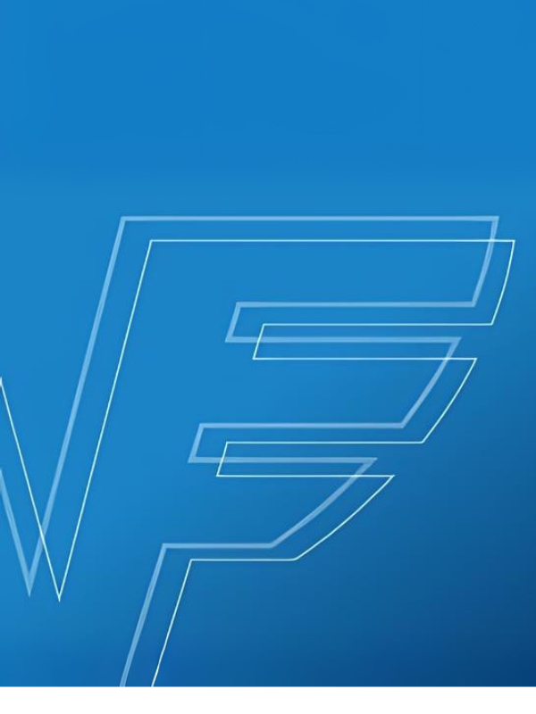 Auf blauem Farbverlauf befindet sich ein weißes Volksbanken-Logo in weißer Umrahmung