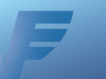 Ein blauer Farbverlauf mit dem Volksbank-Logo