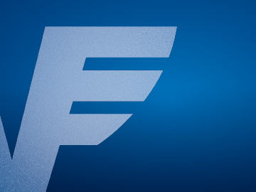 Ein blauer Farbverlauf mit dem Volksbank-Logo
